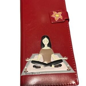 2/$30 Red Yoga Wallet with Floral Detail